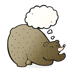 cartoon stretching bear with thought bubble