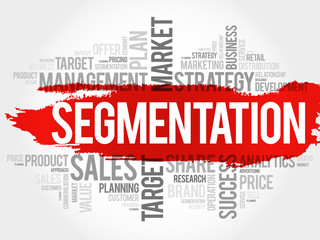 Fototapeta premium Segmentation word cloud, business concept