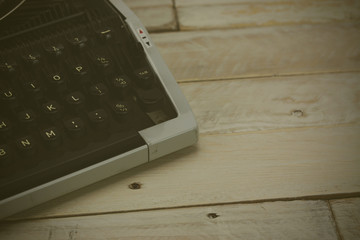 Close up of an old typewriter