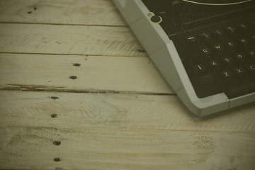 Close up of an old typewriter