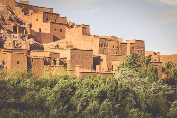 View of Ait Benhaddou Kasbah, Ait Ben Haddou, Ouarzazate, Morocc