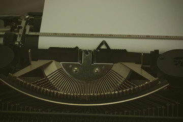 Close up of an old typewriter