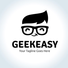 hipster logo,Geek logo,vector logo template