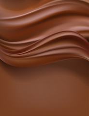 creamy chocolate vertical background. vector