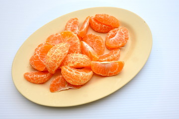 Fototapeta na wymiar Orange Fruit in dish