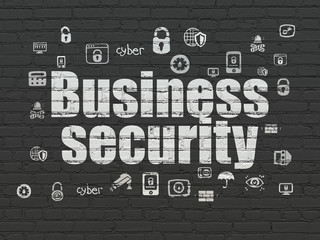 Privacy concept: Business Security on wall background