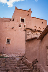 Fototapeta na wymiar Part of the Castle of Ait Benhaddou, a fortified city, the forme
