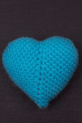 heart crocheted from threads