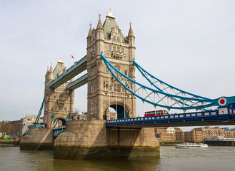 Fototapeta na wymiar The Tower bridge in London.