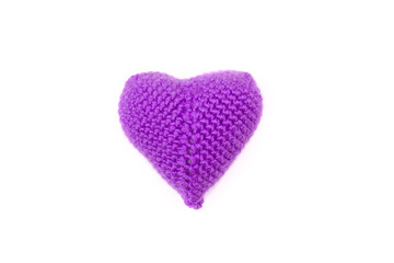 heart crocheted from threads