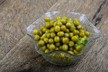 Canned green peas