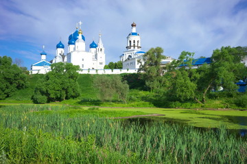 Orthodoxy monastery at Bogolyubovo in summer day. Russia