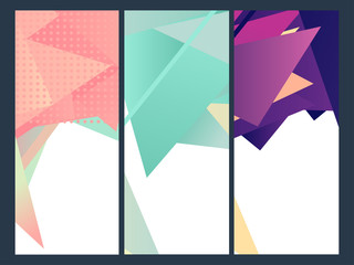 vector illustration of triangle banner
