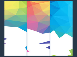 vector illustration of triangle banner
