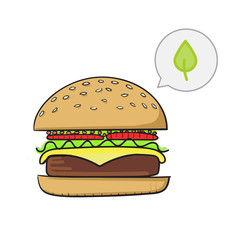 Tasty burger vector illustration