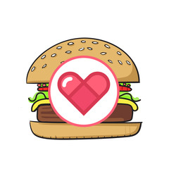 Tasty burger vector illustration