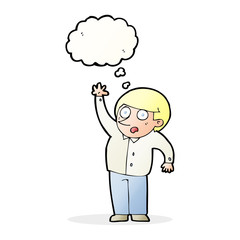 cartoon man asking question with thought bubble