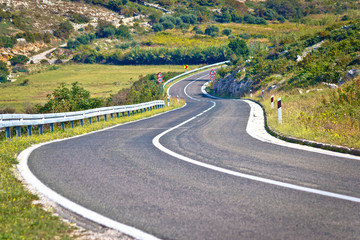 Island of Pag curvy road