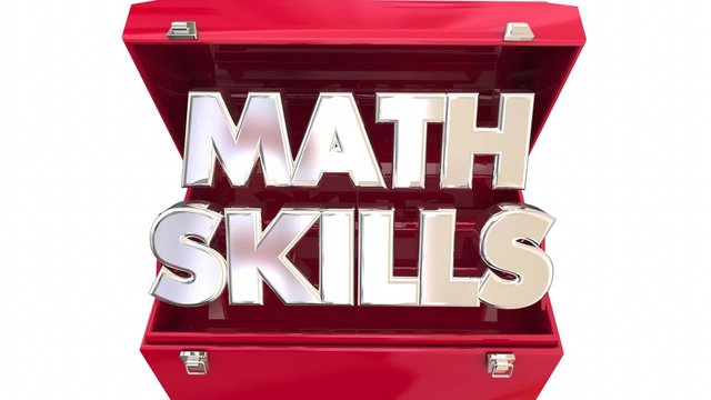 Math Skills Toolbox Words Learn Education Tutor 3d