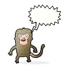 cartoon monkey with speech bubble