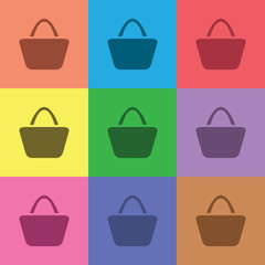 vector icon of women's handbag