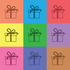 vector icon of gift box
