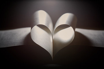 Love book heart