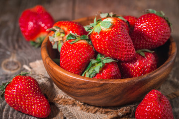 bunch of ripe strawberries