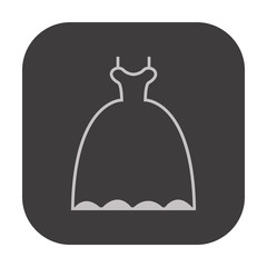 vector icon of woman's dress