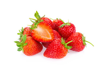 Red berry strawberry isolated on white background