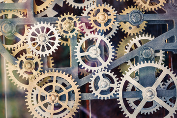 Industrial clock transmission gear set details