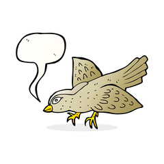 cartoon bird with speech bubble