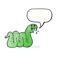 cartoon snake with speech bubble