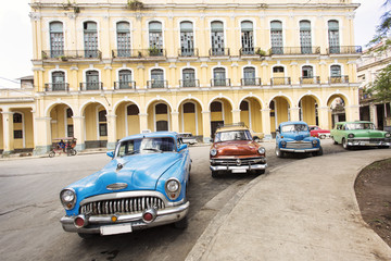 Old cars on street of Havana, Cuba