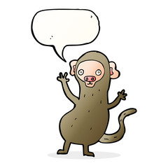 cartoon monkey with speech bubble