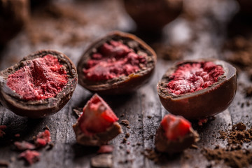 Sweet chocolate pieces