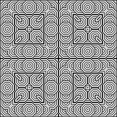 Design seamless monochrome geometric pattern