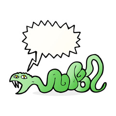 cartoon snake with speech bubble