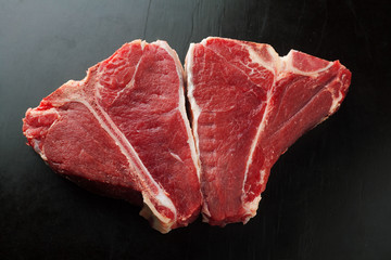 Raw fresh meat t-bone steak