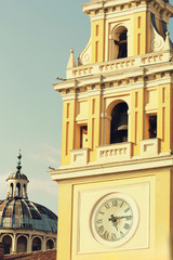 Historic clock tower of Parma, Italy