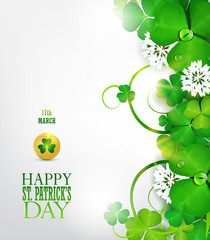 St. Patrick's Day greeting card with clover.