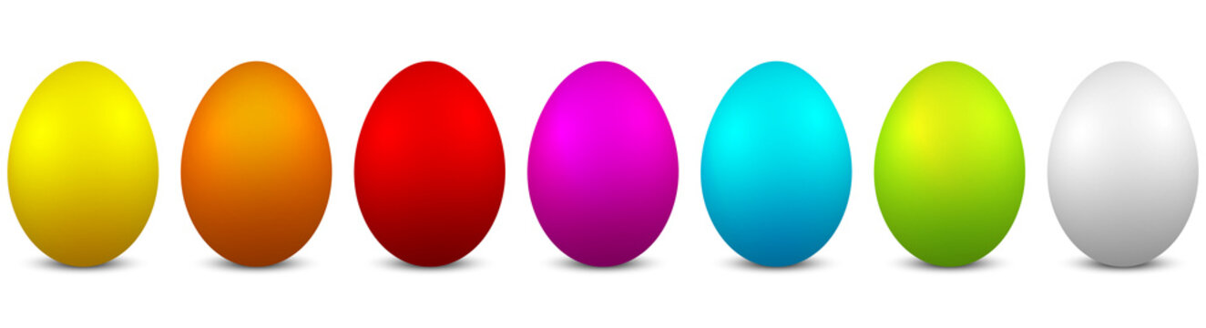 Set of colored Easter eggs | RGB