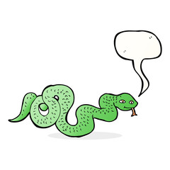 cartoon snake with speech bubble