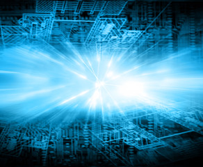 Best Internet Concept of global business.Technological background. Rays  symbols Wi-Fi,  of the Internet, television, mobile and satellite communications