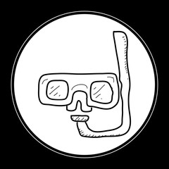 Simple doodle of a snorkel