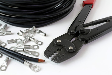 Power Cable Crimping Tool on white background