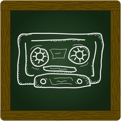 Simple doodle of a cassette tape