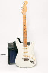 Electric guitar on white