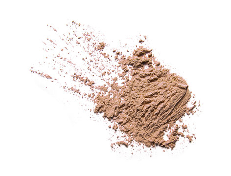 Face powder isolated on white 