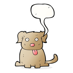 cartoon dog with speech bubble